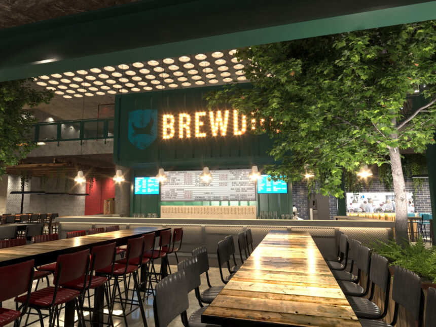 Exterior of BrewDog pub at Waterloo in London