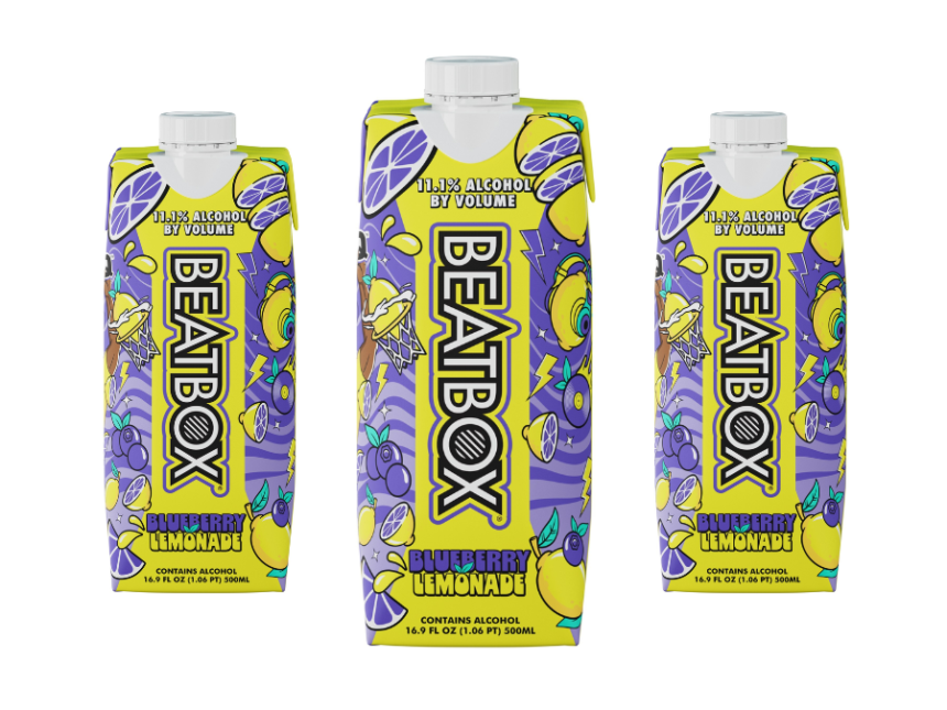 Beatbox Beverages Blueberry Lemonade cartons