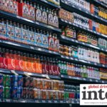 Drinks bottles on shelves in a retail outlet