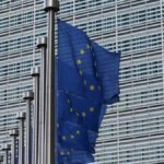 Row of European Union flags
