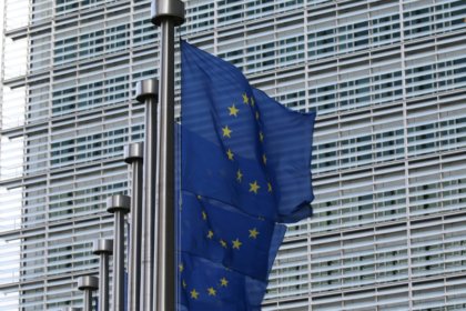 Row of European Union flags