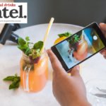 Smartphone photo being taken of a colourful drinks
