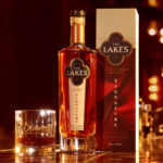 Lakes Distillery Signature bottle next to box and serve