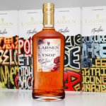 Larsen Cognac limited edition bottle with four boxes