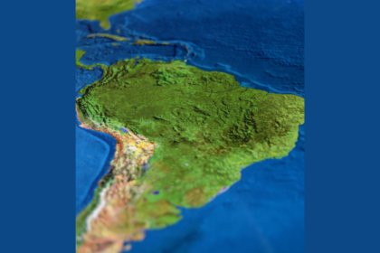 Aerial view of Latin America