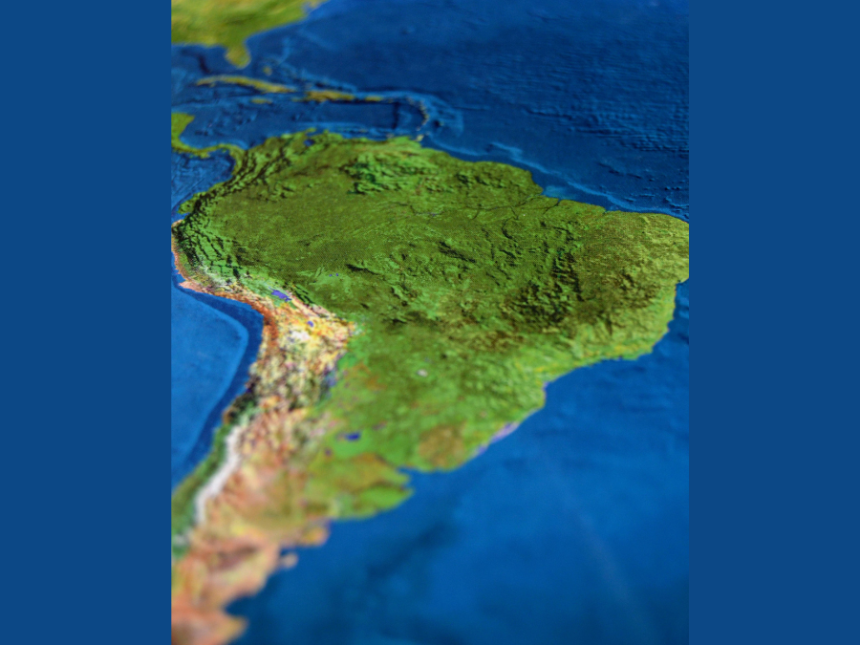 Aerial view of Latin America