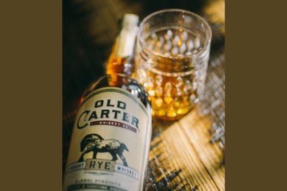 Bottle of Old Carter American whiskey