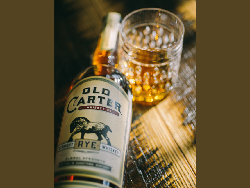 Bottle of Old Carter American whiskey