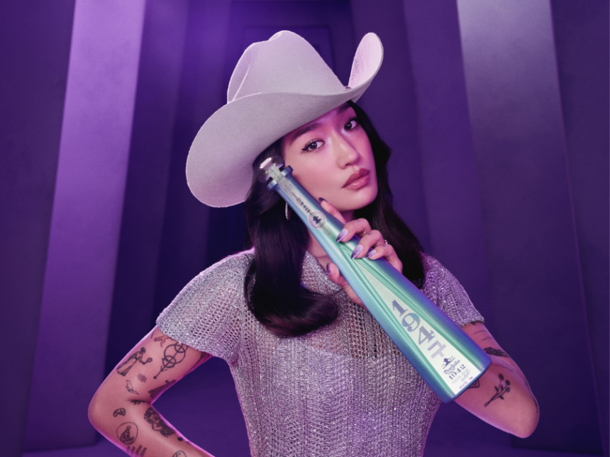 Peggy Gou poses with limited-edition Don Julio bottle