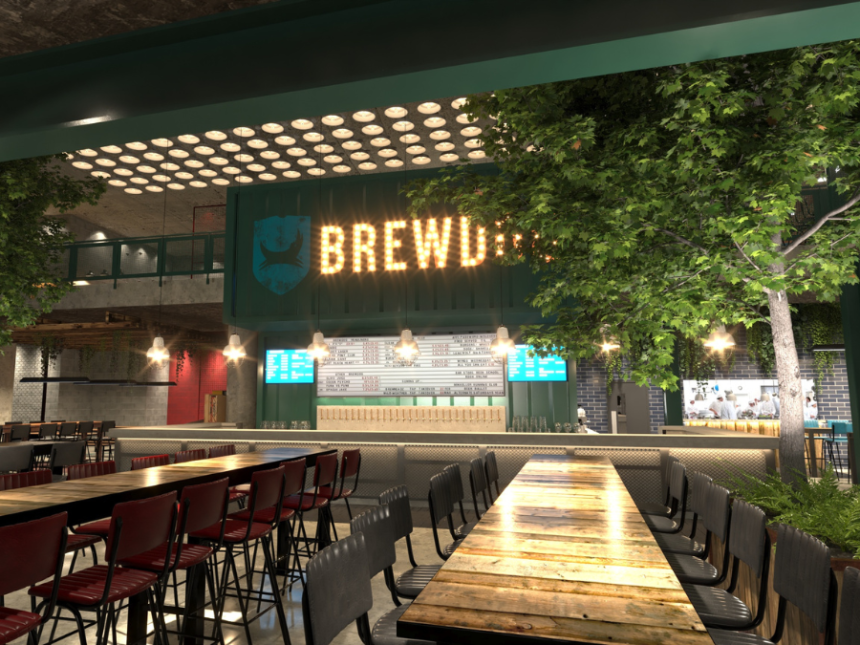 Exterior of BrewDog pub at Waterloo in London