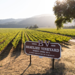 Beaulieu Vineyard sign in front of vineyard