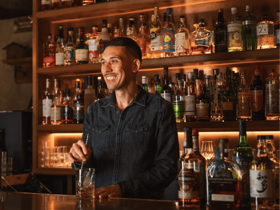 Bartender at Cabin Nakameguro cocktail bar