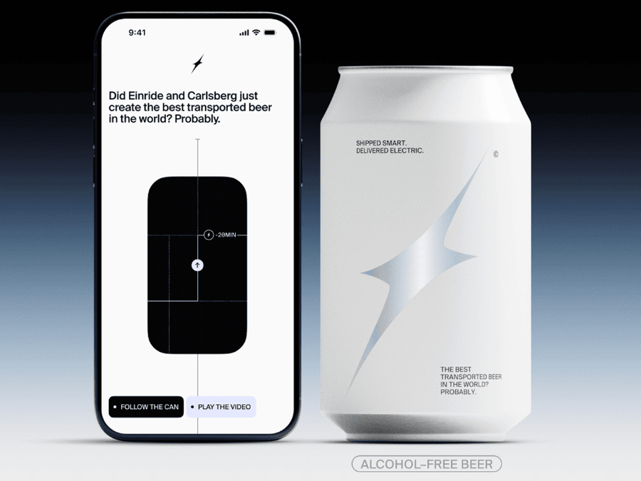 Carlsberg electric beer and phone