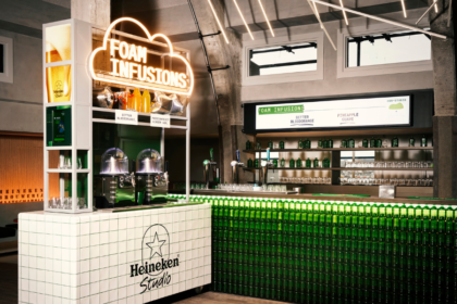 Heineken Foam Infusions stand at bar