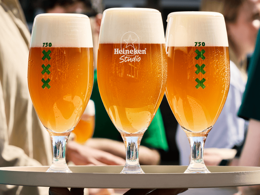 Glasses of Mokum750 from the Heineken Studio