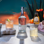 Codigo 1530 bottle next to serves and cocktail kit