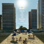 Corona campaign for sun reserves in Brazil on beach