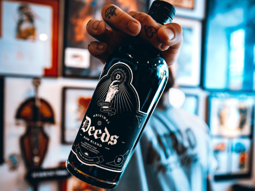 Deeds rum bottle