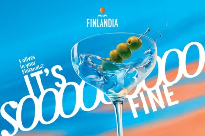 Finlandia Vodka campaign with martini serve