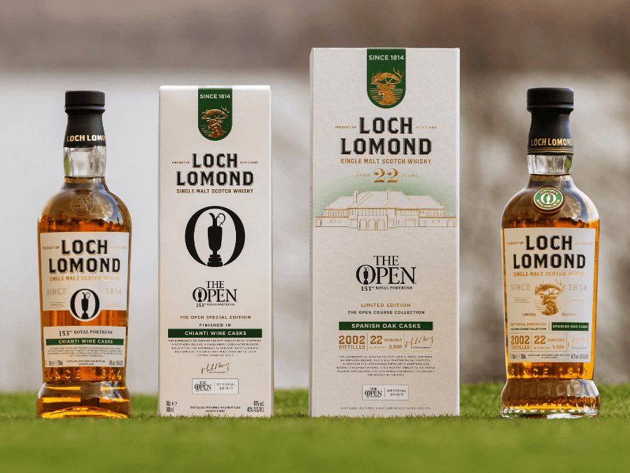 Loch Lomond The Open bottles and boxes