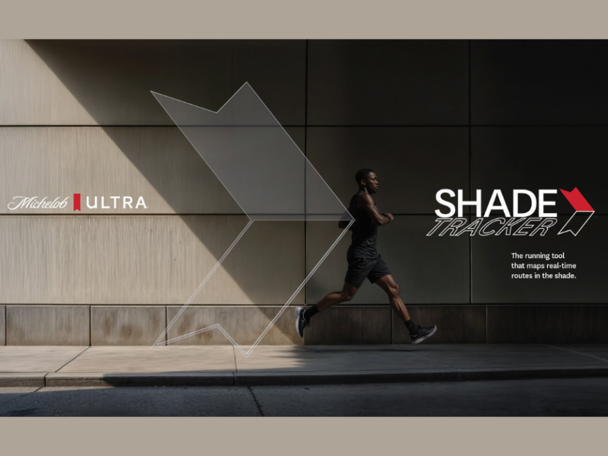 Mcihelob Ultra logo and Shade Tracker logo with person running