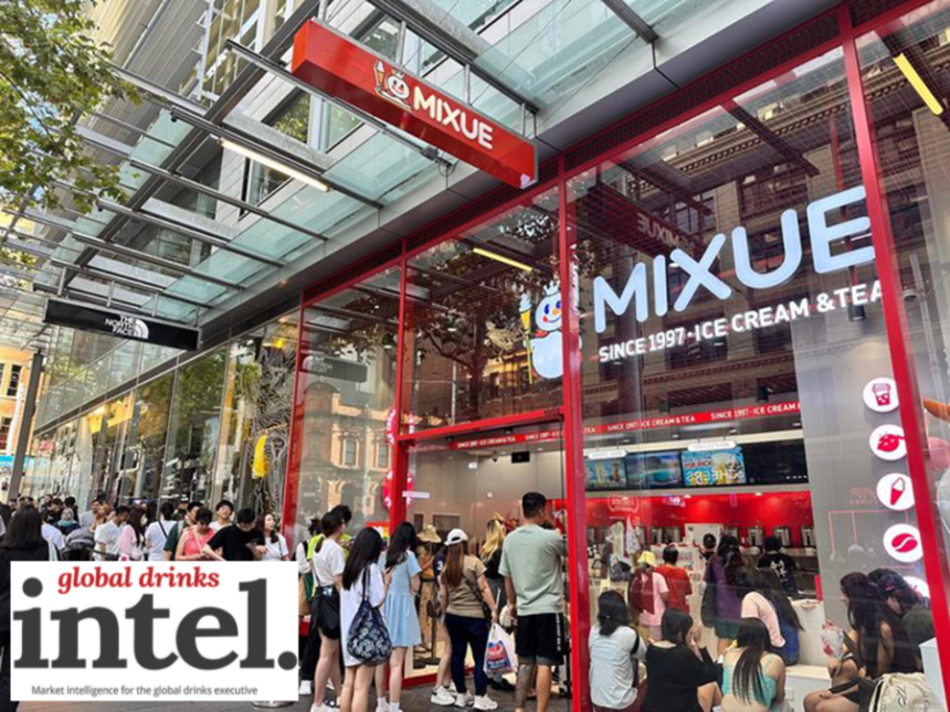 Queues at the opening of Mixue’s first Australian store in Sydney in 2023