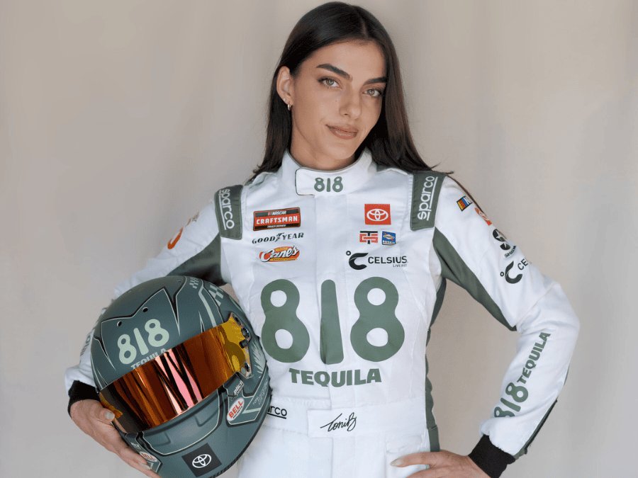 Toni Breidinger in 818 NASCAR gear