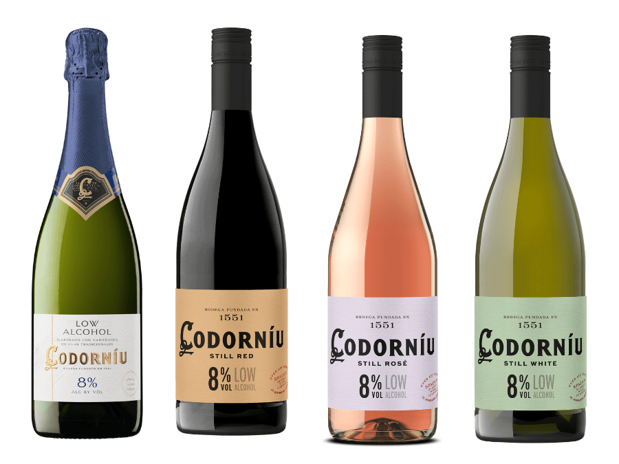 Codorniu 8% abv bottles