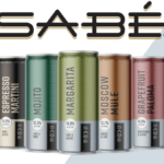 Sabe Beverages cans and logo