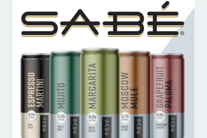 Sabe Beverages cans and logo