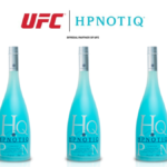 Hipnotiq and UFC logos with Hpnotiq bottles