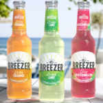 Bacardi Breezer three flavours in bottles