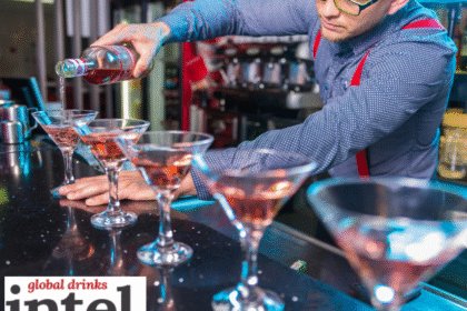 Bartender pouring cocktails