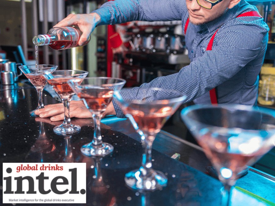 Bartender pouring cocktails