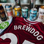 BrewDog beer and West Ham jersey
