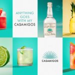 Casamigos bottle and serves in campaign image