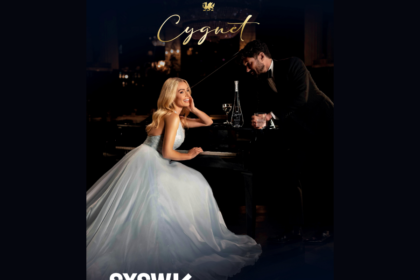 Katherine Jenkins with Cygnet Gin bottle