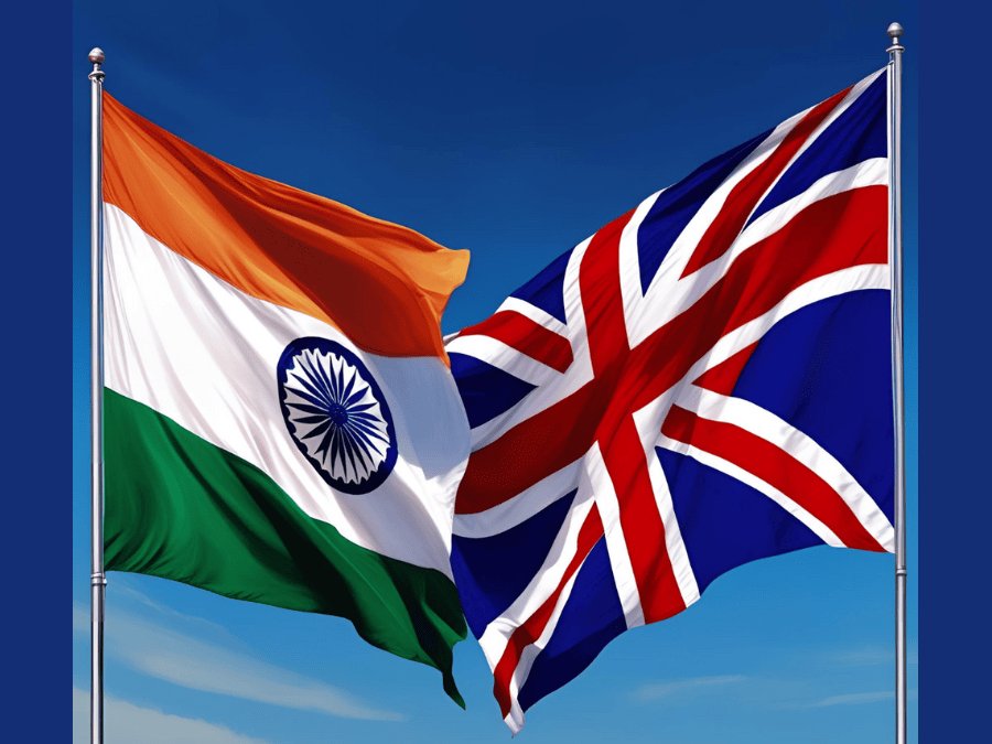 India and UK flags