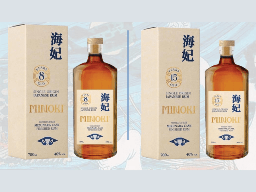 Minoki Japanese Single Origin Rum bottles and boxes