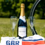 Nyetimber bottle in front of bike