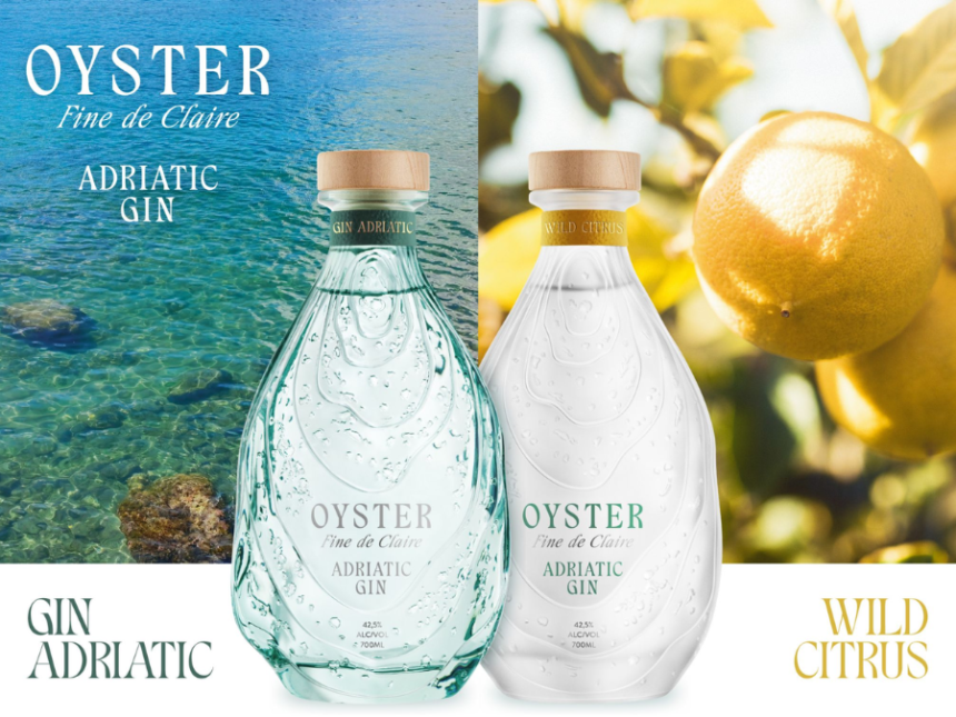 Oyster Adriatic Gin bottles