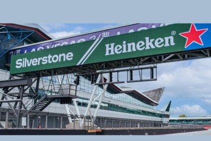Silverstone x Heineken banner at the circuit