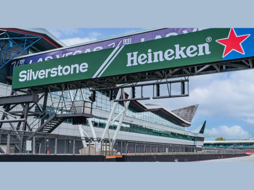 Silverstone x Heineken banner at the circuit
