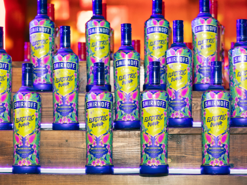Smirnoff Electric Guava bottles