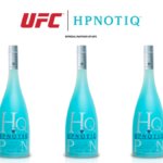 Hipnotiq and UFC logos with Hpnotiq bottles