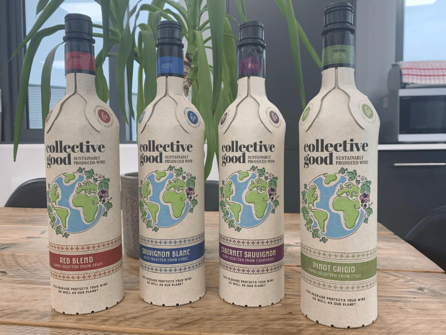 Collective Good paper-based bottles