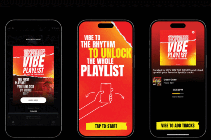 Screenshots of Desperados campaign with Spotify