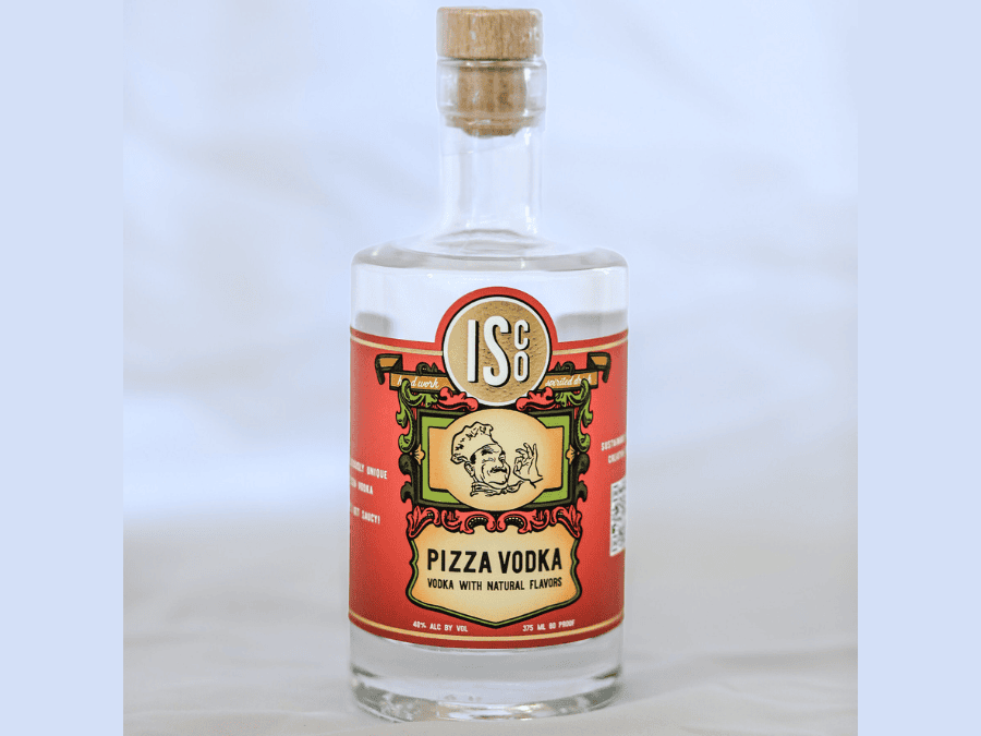 Isco Spirits Pizza Vodka bottle