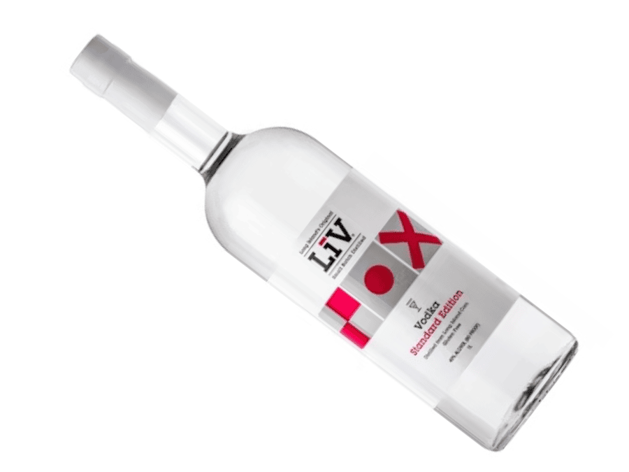 LiV Vodka bottle
