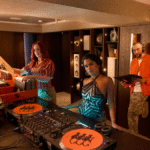 Katy B, DJ Target and DJ Arthi at Monkey Shoulder Records